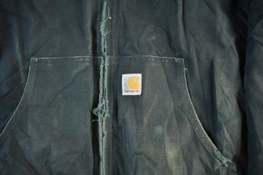 Vintage 1990s Carhartt Canvas Hooded Jacket Men's XL