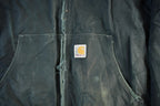 Vintage 1990s Carhartt Canvas Hooded Jacket Men's XL