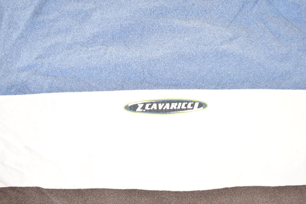 Vintage 1990s Z Carvaricci Striped Grunge Crewneck Sweatshirt Men's L