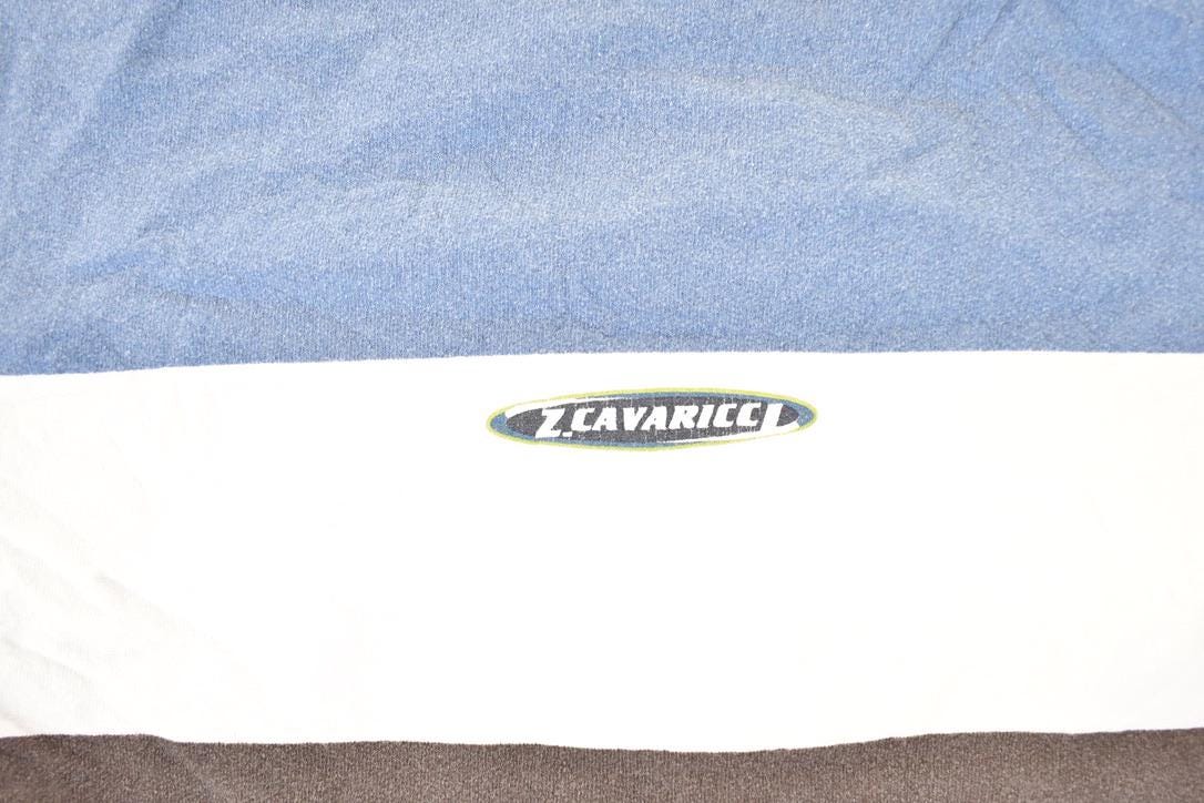 Vintage 1990s Z Carvaricci Striped Grunge Crewneck Sweatshirt Men's L