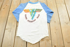 Vintage 1980 Van Halen Women and Children First Pyramids North American Tour Band Raglan T-Shirt Mens XS