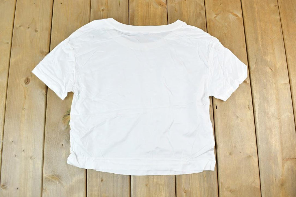 Women Vintage Vigoss Y2K Blank White T-Shirt Vigoss Grunge Skull Print / Contrast Stitch / Internet Famous Clothing / Over Dyed