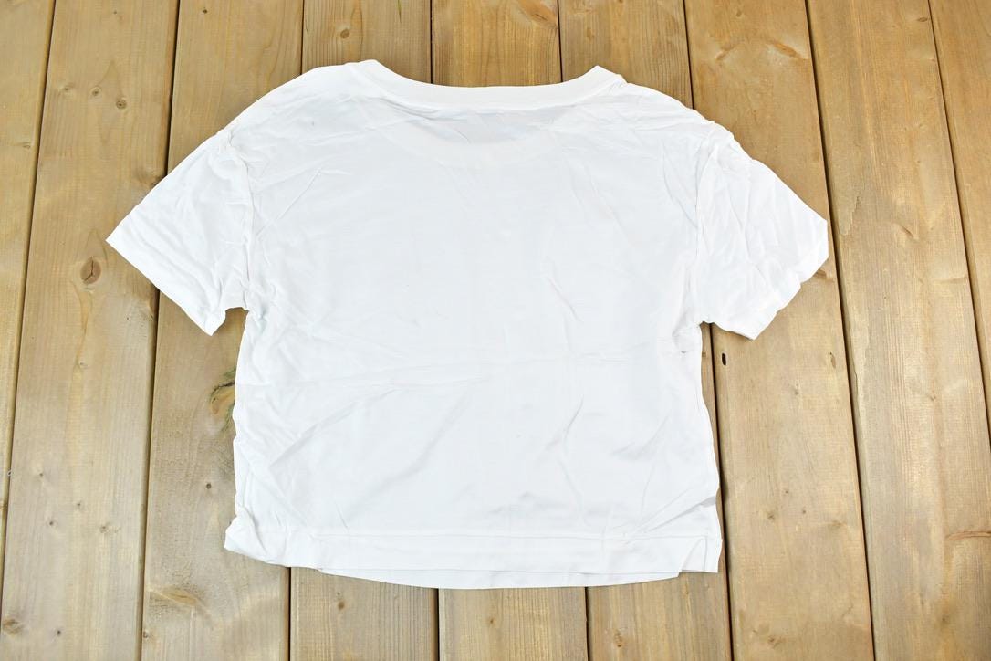 Women Vintage Vigoss Y2K Blank White T-Shirt Vigoss Grunge Skull Print / Contrast Stitch / Internet Famous Clothing / Over Dyed