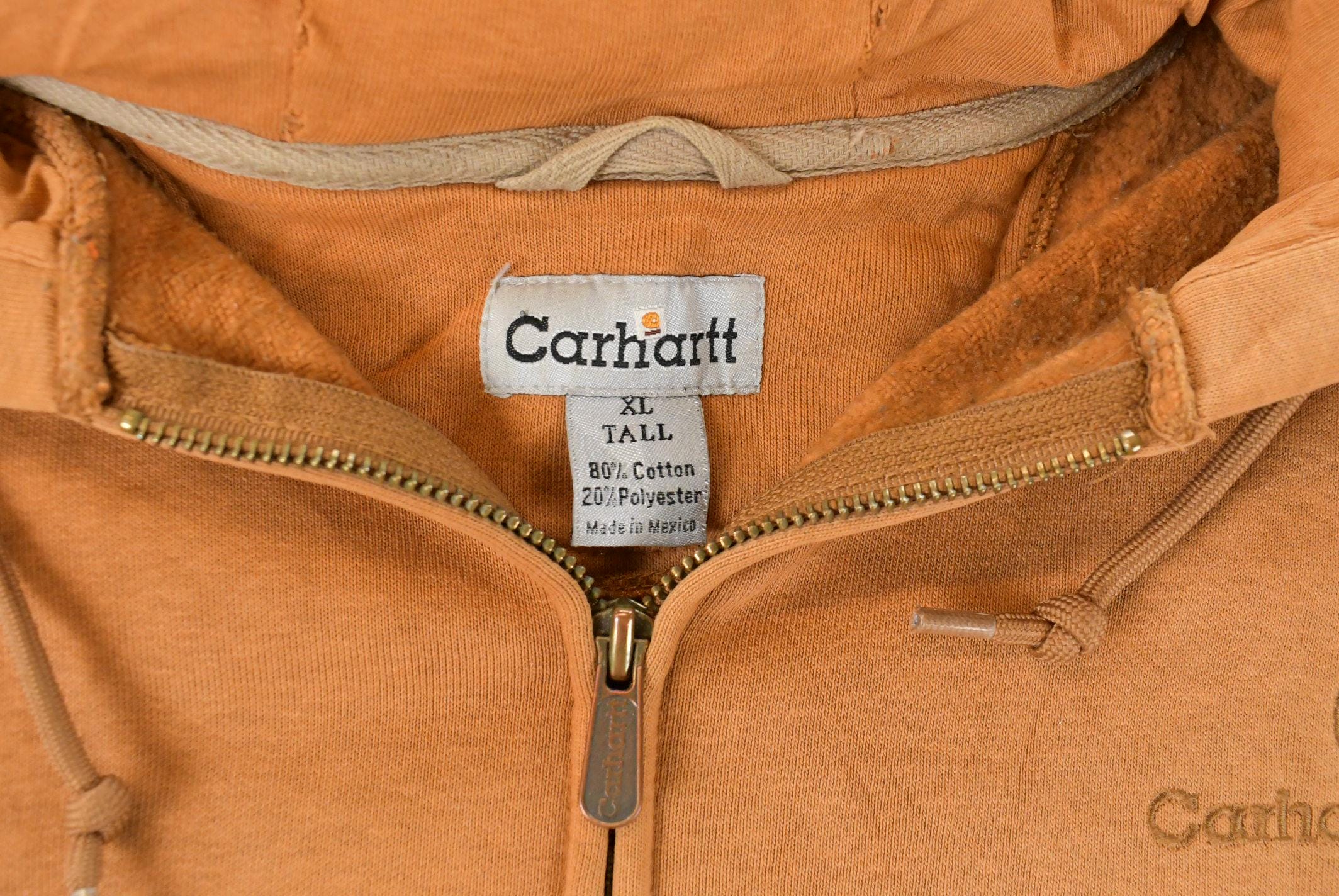 Vintage 1990s Carhartt Full Zip Hoodie Men's XL Tall