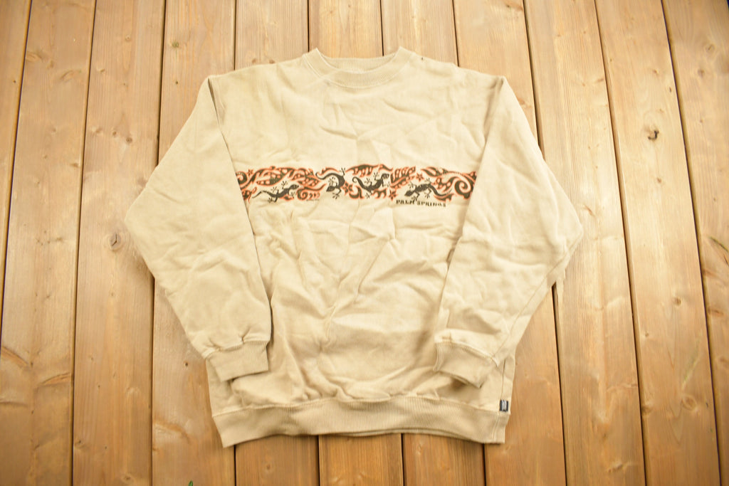 Vintage 1990s Palm Springs Themed Novelty Crewneck Sweatshirt