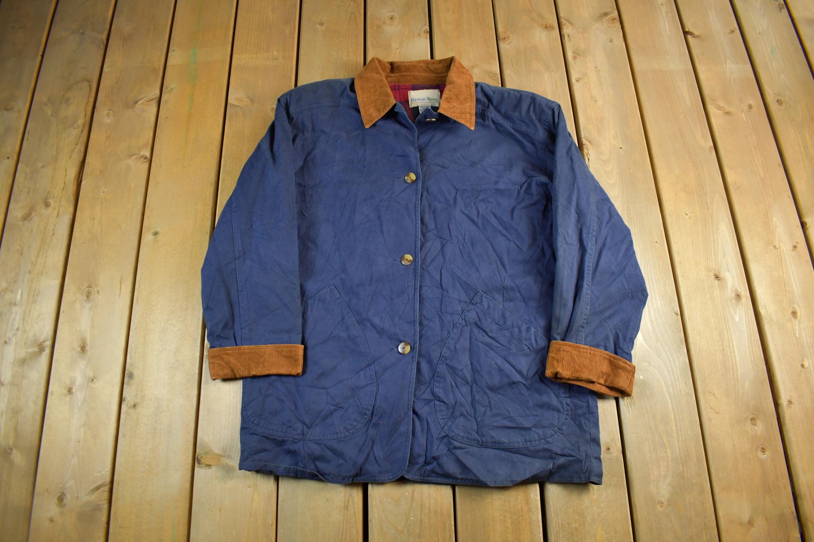 Vintage 1990s Boundary Adventures Lined Faded Barn Chore Coat Women's Medium
