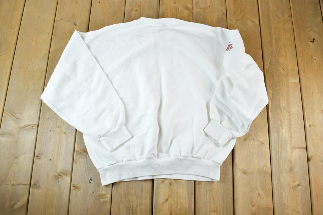 Vintage 1990s Edmonton Elite Hockey AOP Souvenir Crewneck Sweatshirt Made In USA  90s Crewneck  Souvenir Sweater  Streetwear  Travel