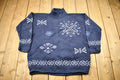 Vintage 1990s Heavy Weight Snowflake Pattern Knitted Sweater