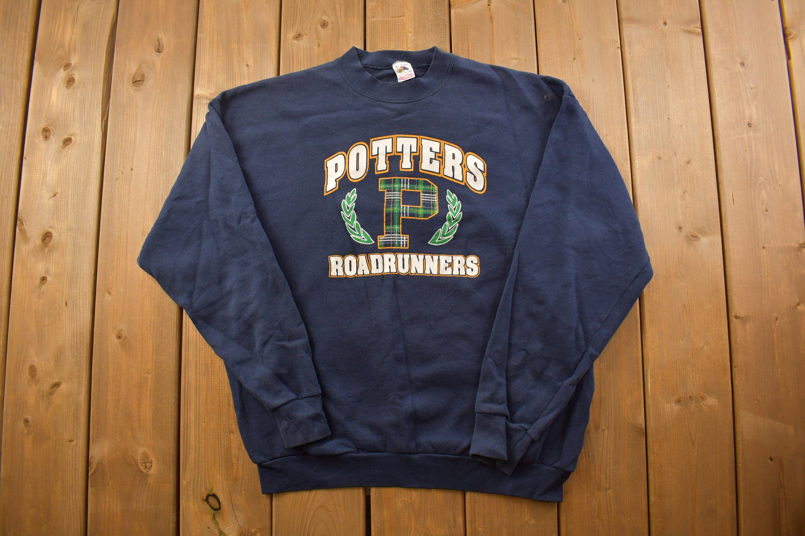 Vintage 1990s Potters Roadrunners Crewneck Sweatshirt