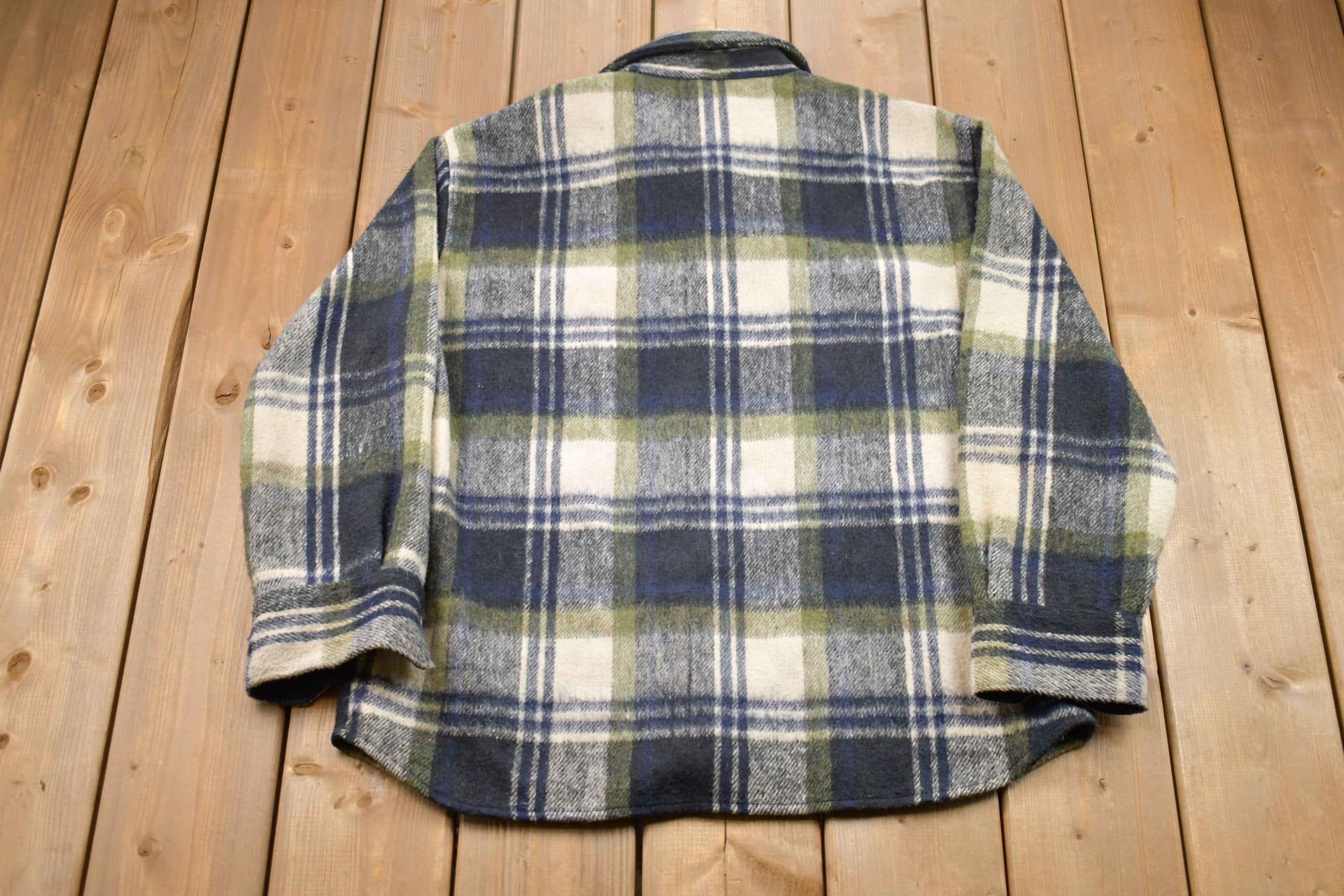 Vintage 1980s Brewster Plaid Button Up Board Shirt