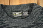Vintage 1990s Street Closed Striped Knitted Crewneck Sweater
