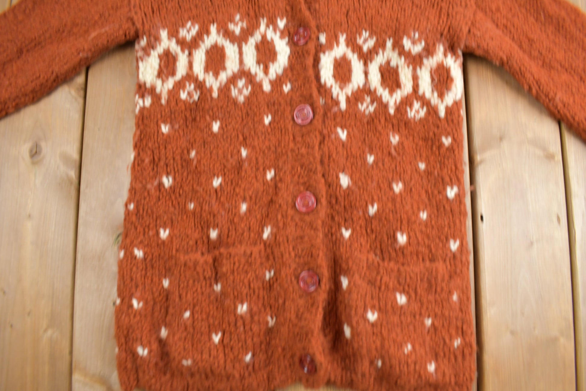 Vintage 1970s Knit Hooded Sweater True Vintage