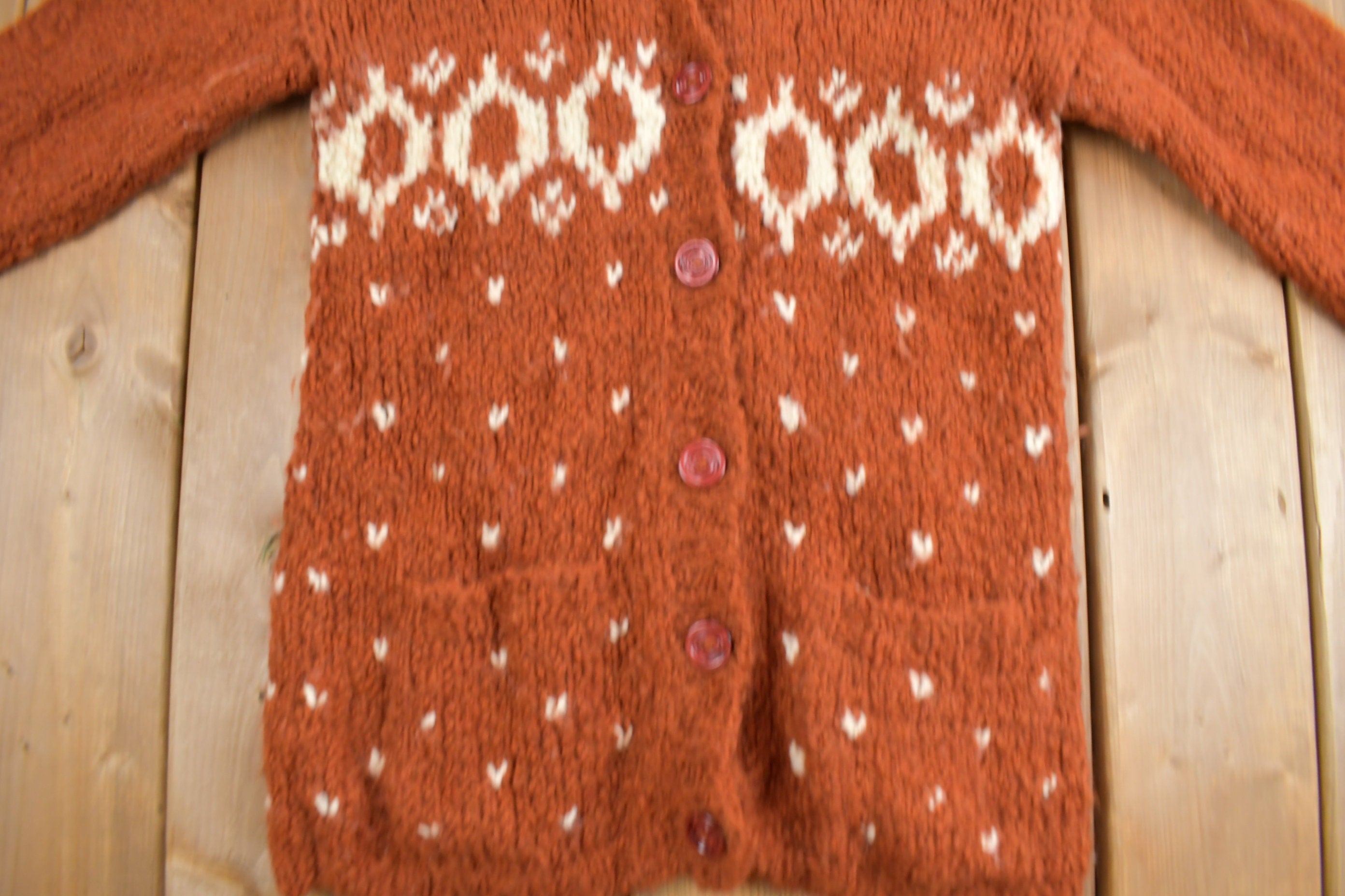 Vintage 1970s Knit Hooded Sweater True Vintage