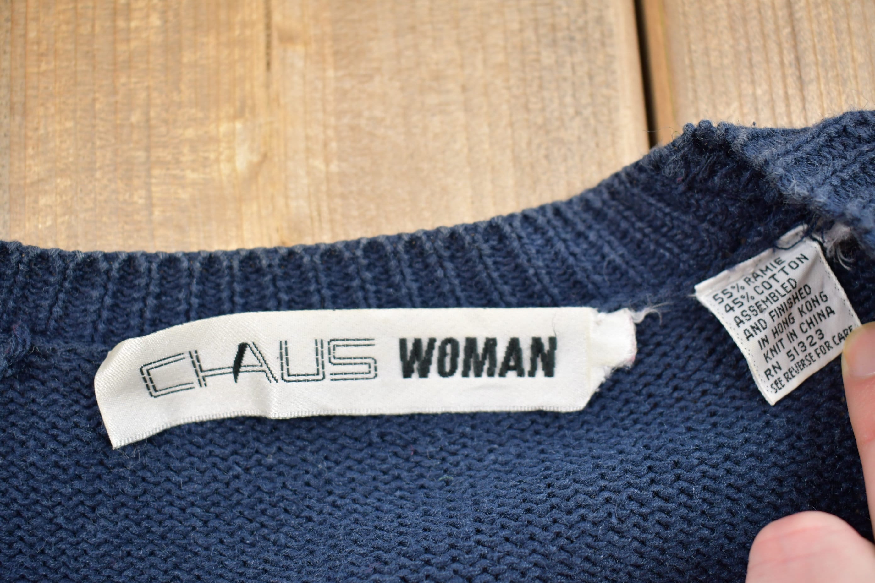 Vintage 1990s Chaus Abstract Knitted Cardigan Sweater
