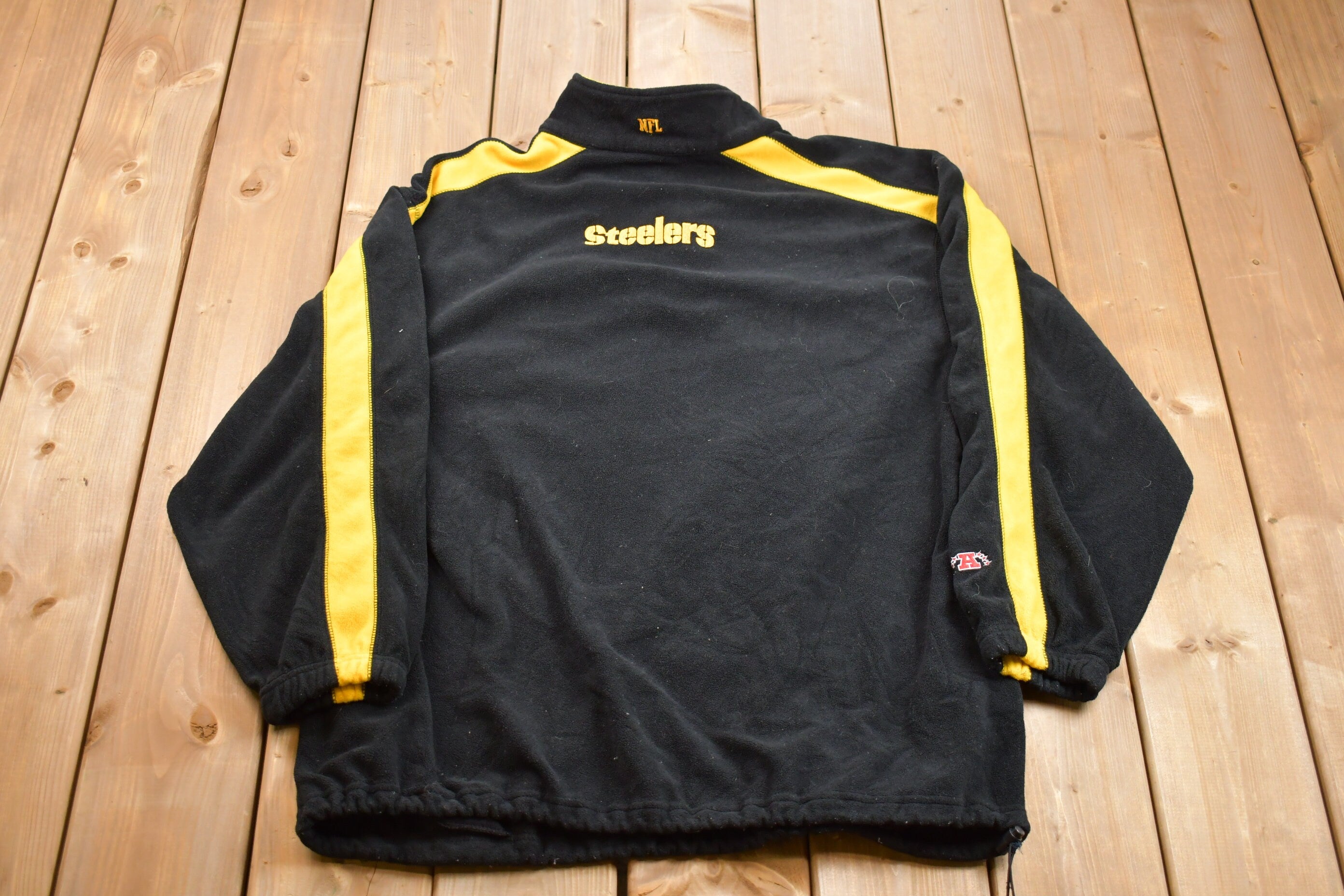 Vintage 1990s Pittsburgh Steelers Fleece Quarter Zip Sweatshirt