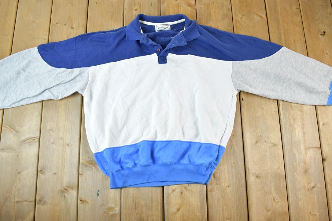 Vintage 1990s South Bay Souvenir Collared Crewneck Sweatshirt Made In USA