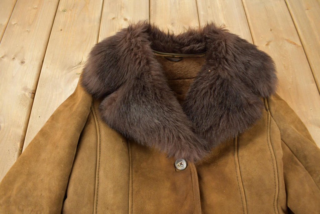 Vintage 1980s Morlands Lambskin Shearling Leather Jacket