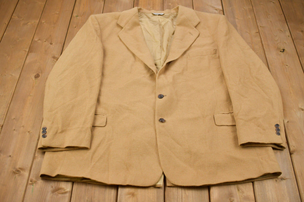 Vintage 1980s Amicale 100% Camel Hair Wool Overcoat