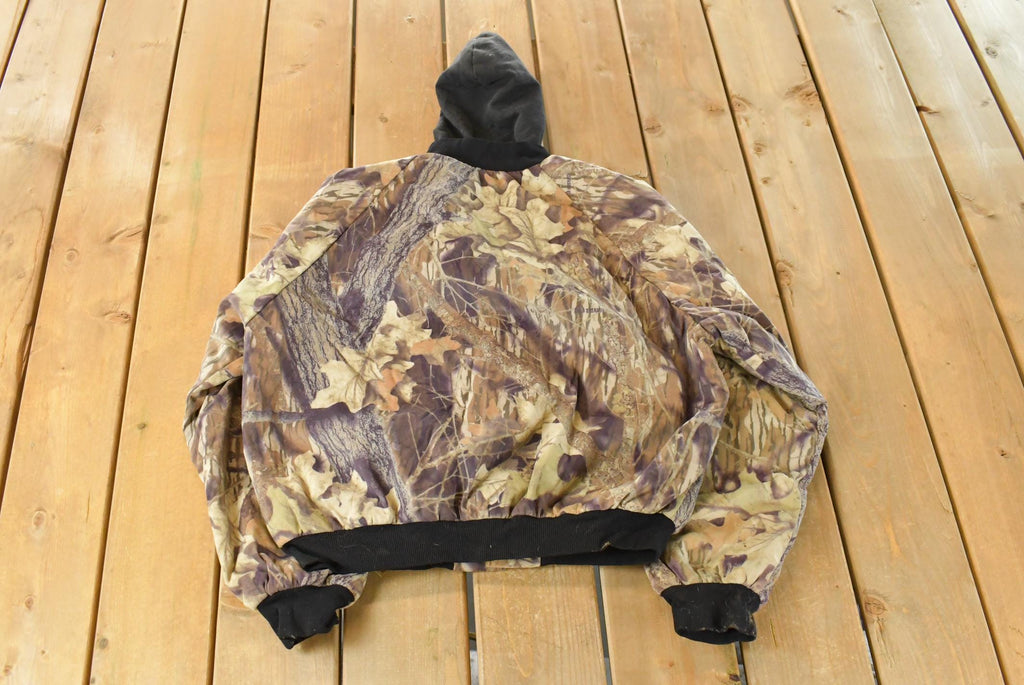 Vintage 1990s West Ark Tree Camo All Over Print Jacket