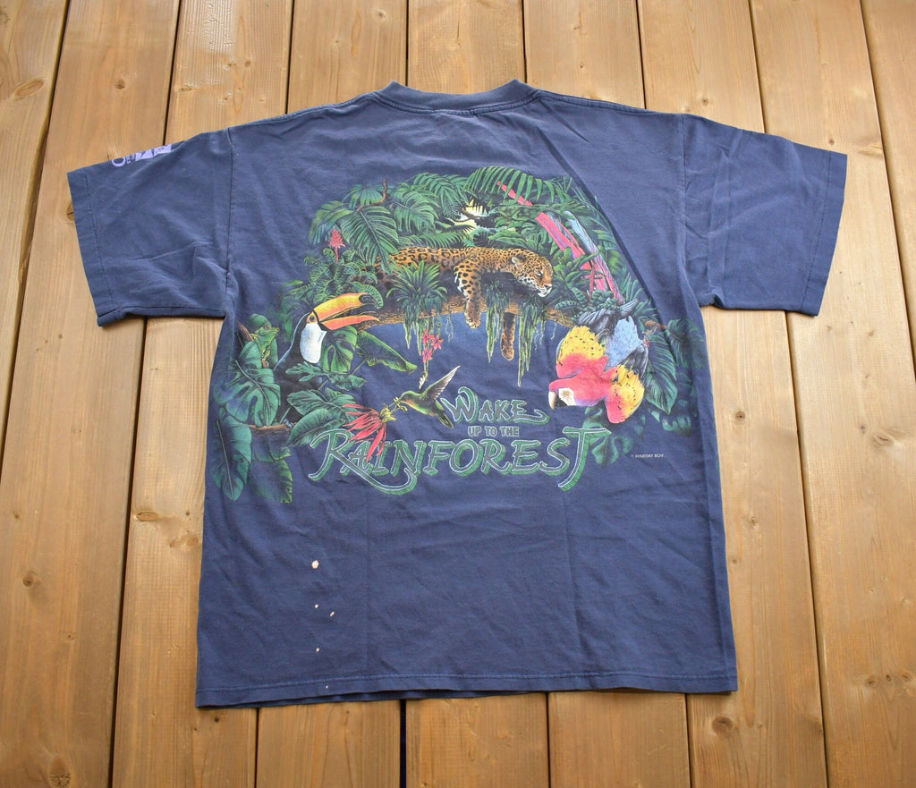 Vintage 1990s Cleveland Zoo Habitat Rainforest Single Stitch Graphic T-Shirt Made In USA