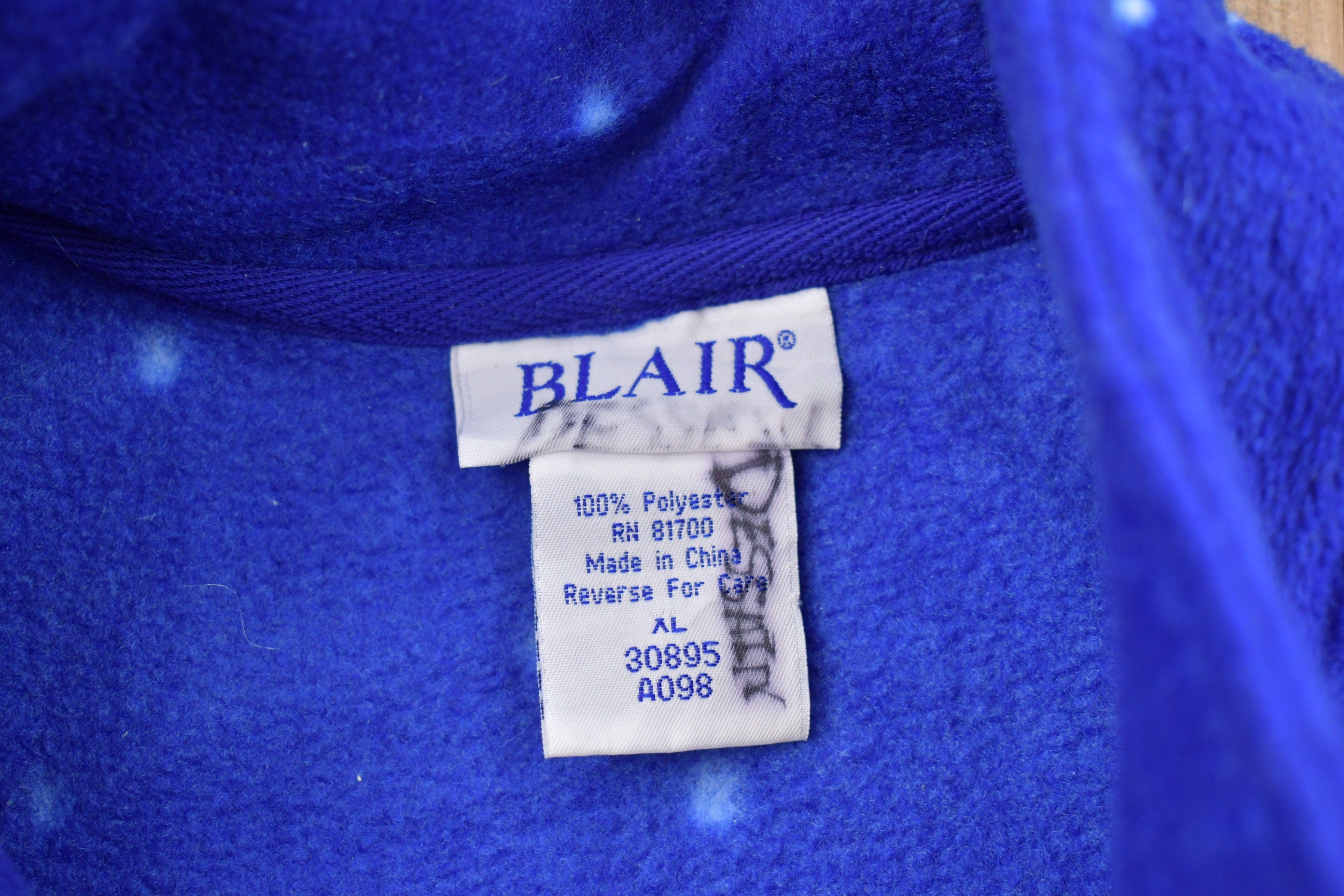Vintage 1990s Blair Lighthouse All Over Print full Zip Fleece Sweater