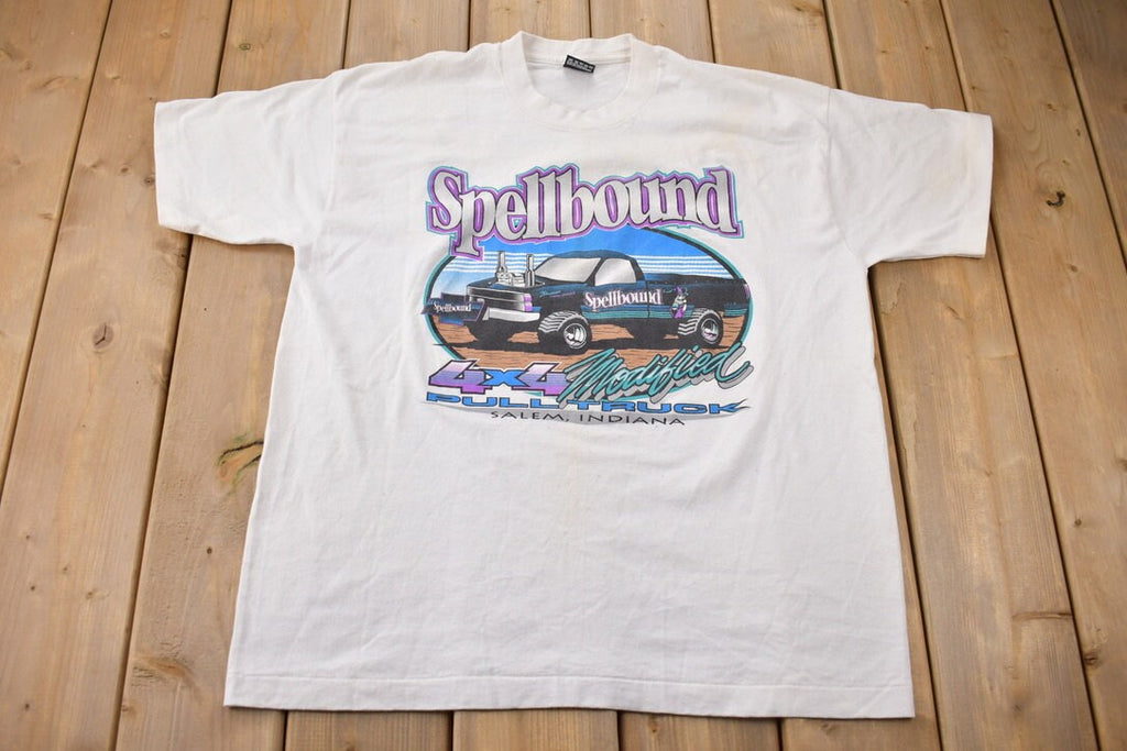 Vintage 1990s Spellbound 4X4 Pickup Truck Wizard Graphic T-Shirt
