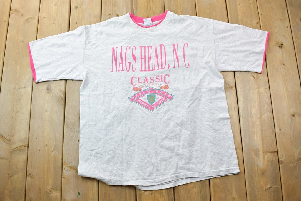 Vintage 1990s Nags Head N.C Souvenir T-Shirt / Streetwear / Made In USA / Vacation Tee / Travel T Shirt