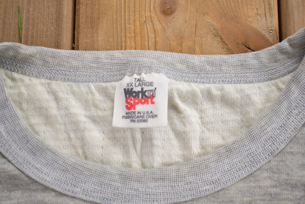 Vintage 1990s Blank Thermal Crewneck Sweatshirt