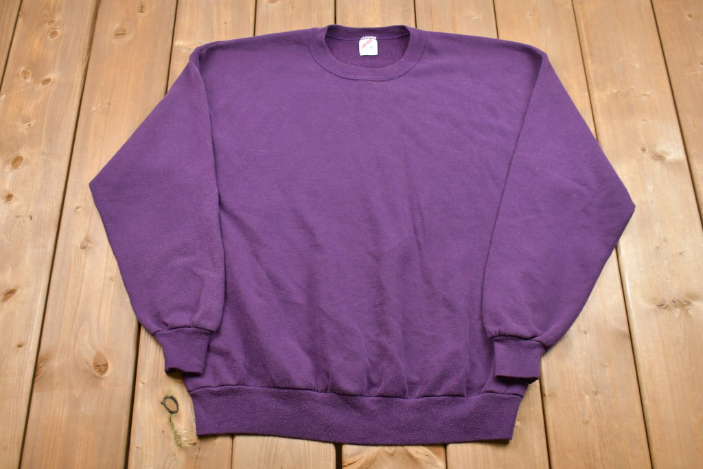 Vintage 1990s Jerzees Blank Raglan Crewneck Sweatshirt