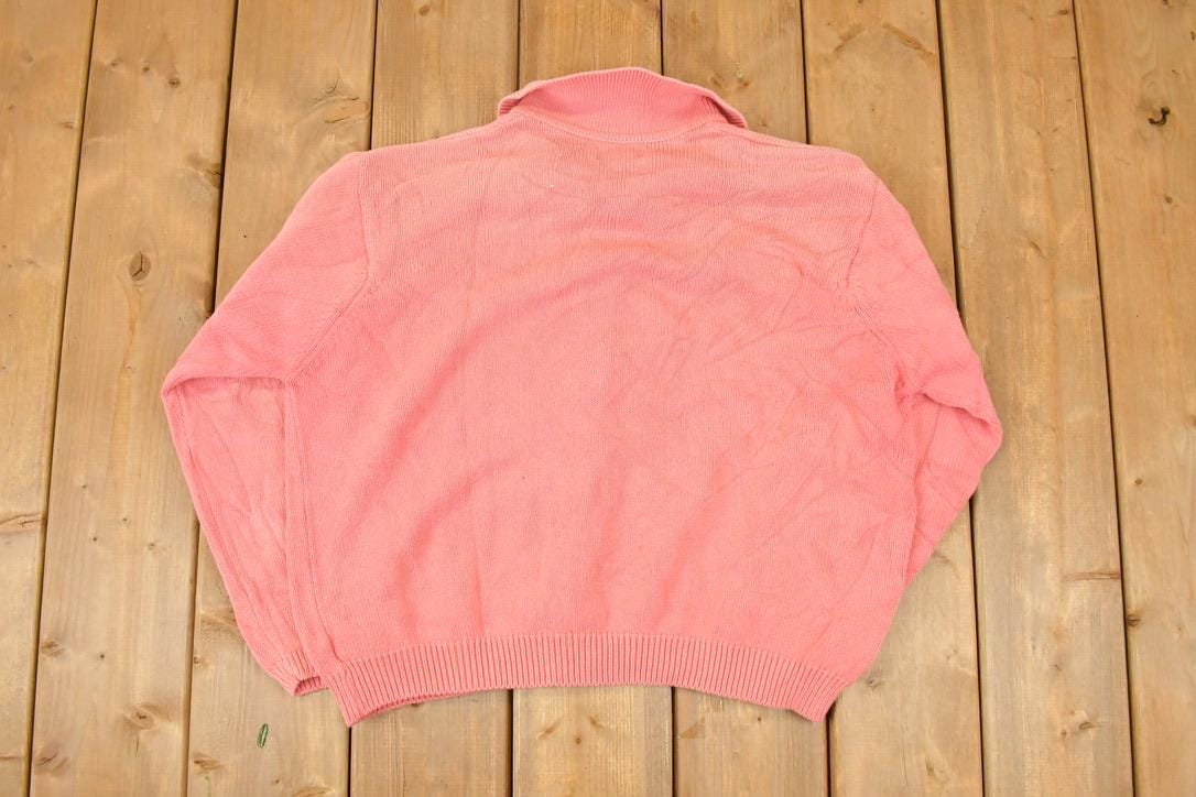 Vintage 1990s Lands End Knit Cardigan Sweater Womens L