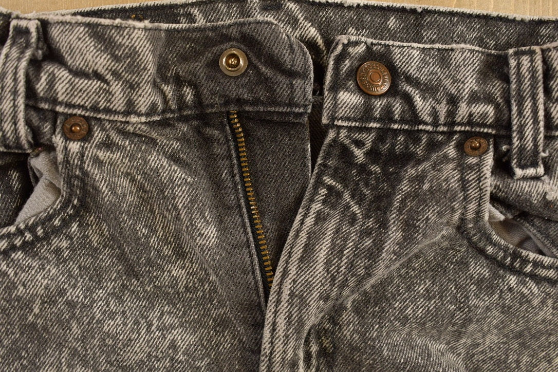 Vintage 1990s Youth Levi's 505 Acid Wash Red Tab Jeans Size 23 x 25.5