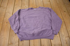Vintage 1990s Hanes Herway Purple Blank Crewneck Sweatshirt Made In USA