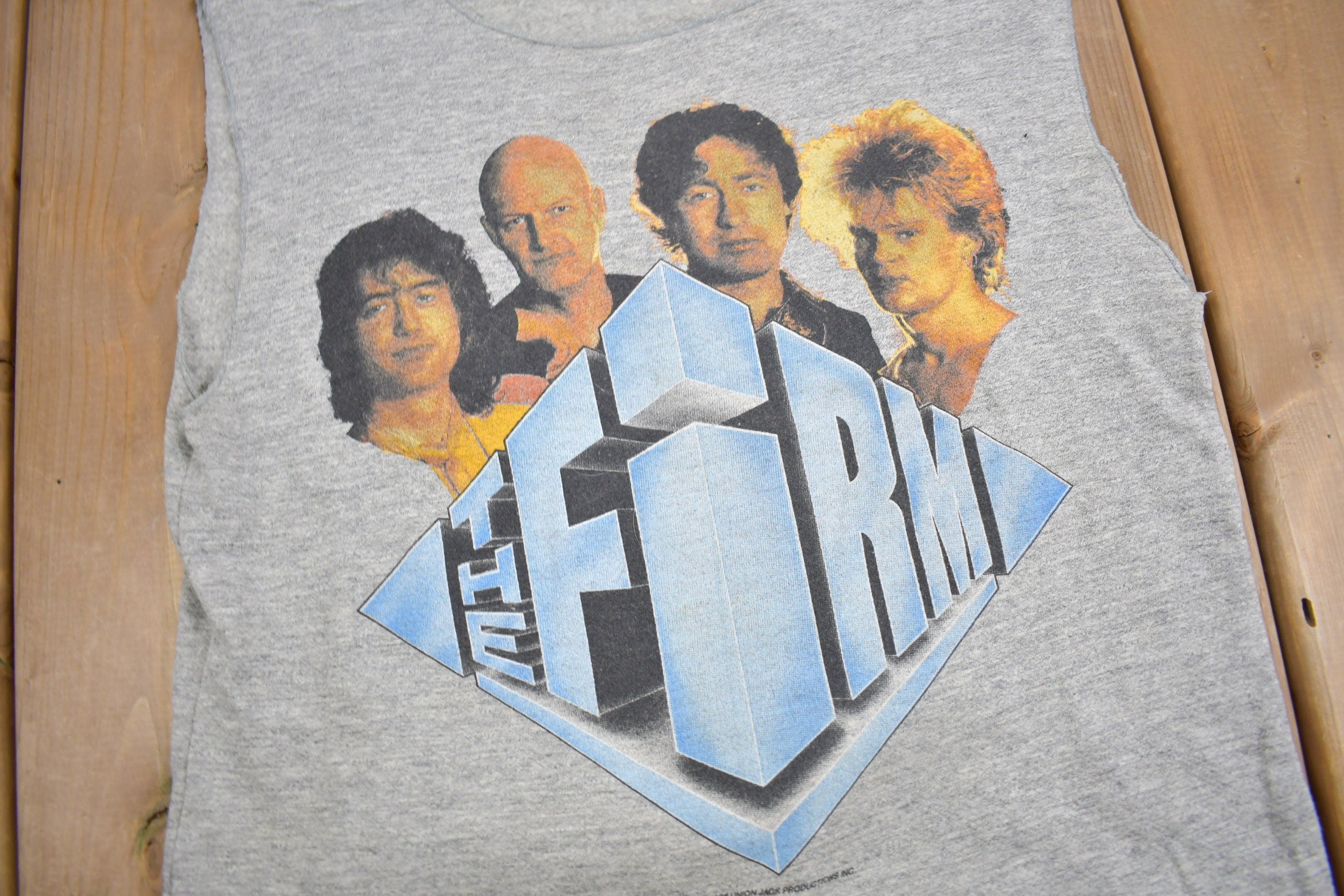 Vintage 1985 The Firm Distressed Band Muscle T-Shirt
