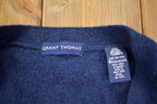 Vintage 1990s Grant Thomas 100% Wool Knit Cardigan Sweater - XL