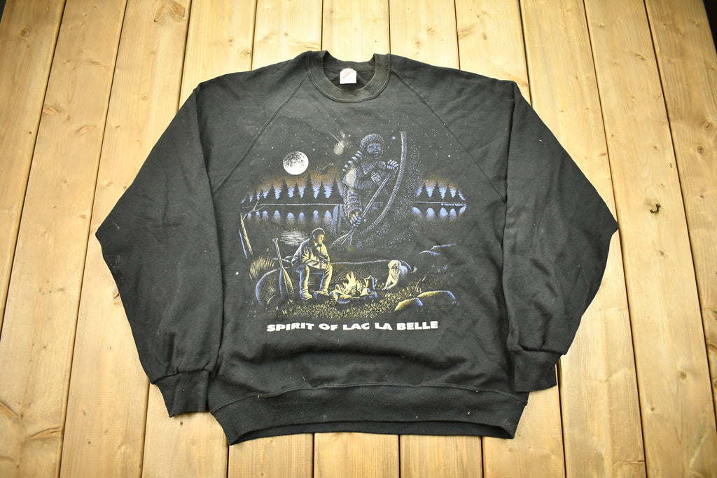 Vintage 1980s Spirit Of Lac La Belle Raglan Crewneck