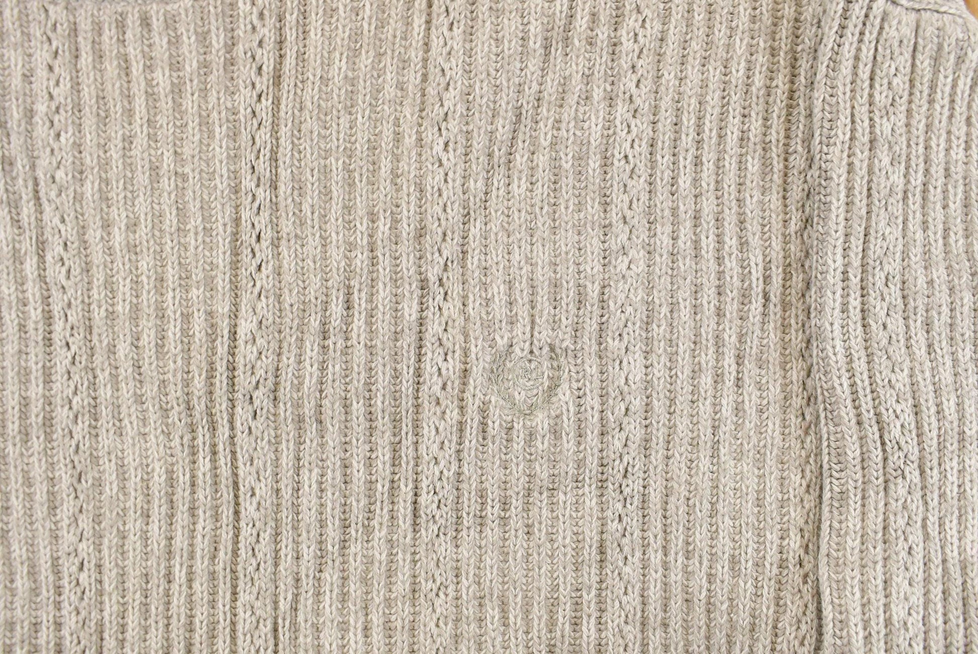 Vintage 1990s Chaps Ralph Lauren Knit Sweater Men's Large / Embroidered Logo / Abstract 3D Pattern / Funky 90s Pullover