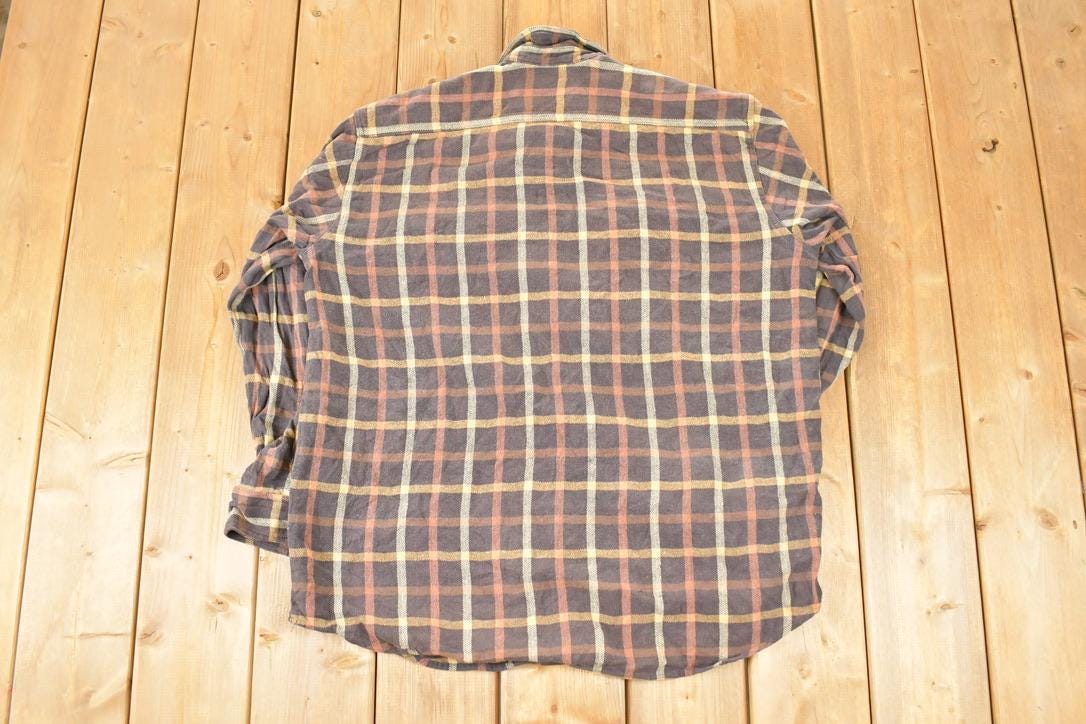 Vintage 1990s Fillon Forrest Western Style Plaid Button Up Shirt Men's XL