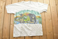 Vintage 1990s Bear And Bluejay Theme Habitat Graphic T-Shirt