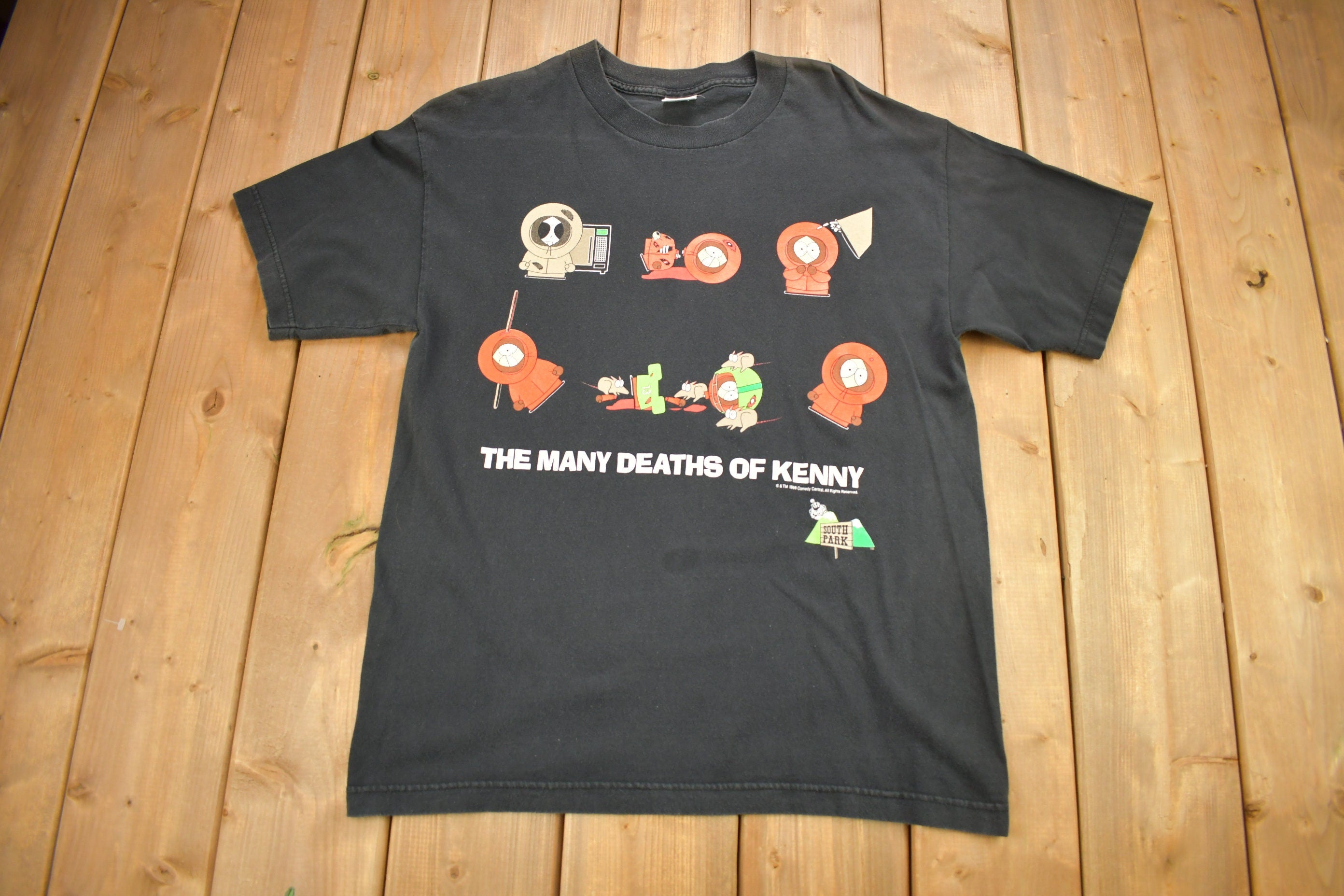 Vintage 1998 The Many Deaths Of Kenny South Park Graphic T-Shirt