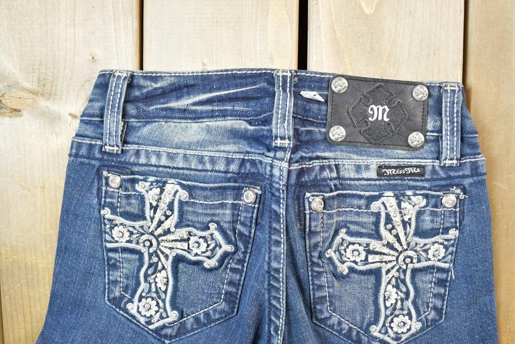 Vintage Y2K Miss Me Bedazzled Low Rise Jeans Size 26x31