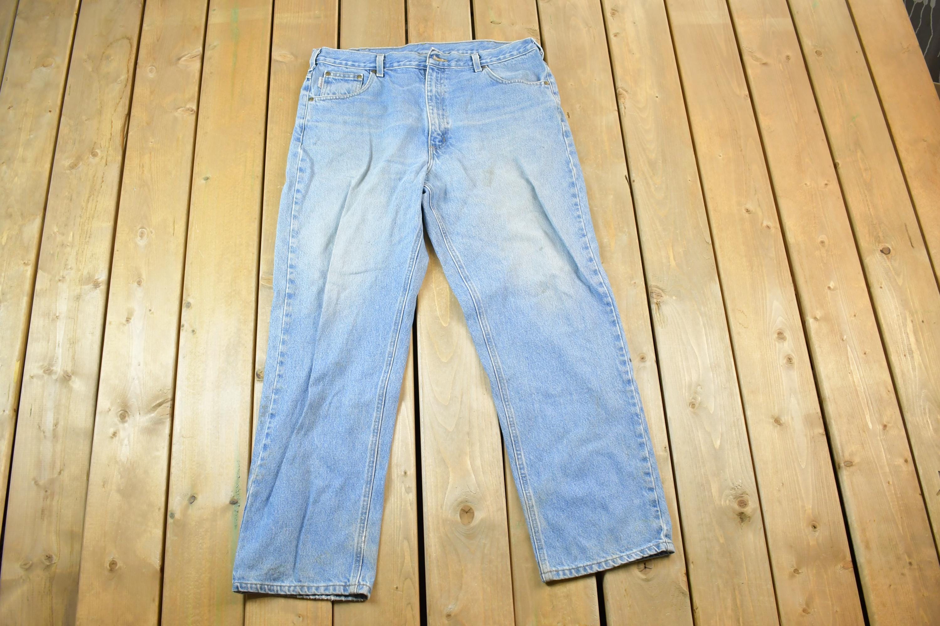 Vintage 1990s Carhartt Denim Work Jeans Size 38 x 32