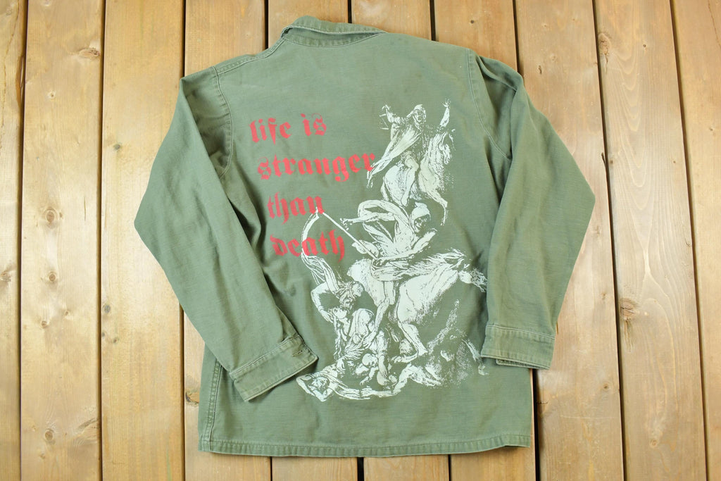 Vintage Military OG107 Jacket Strange Life Button Up Custom Army Jacket
