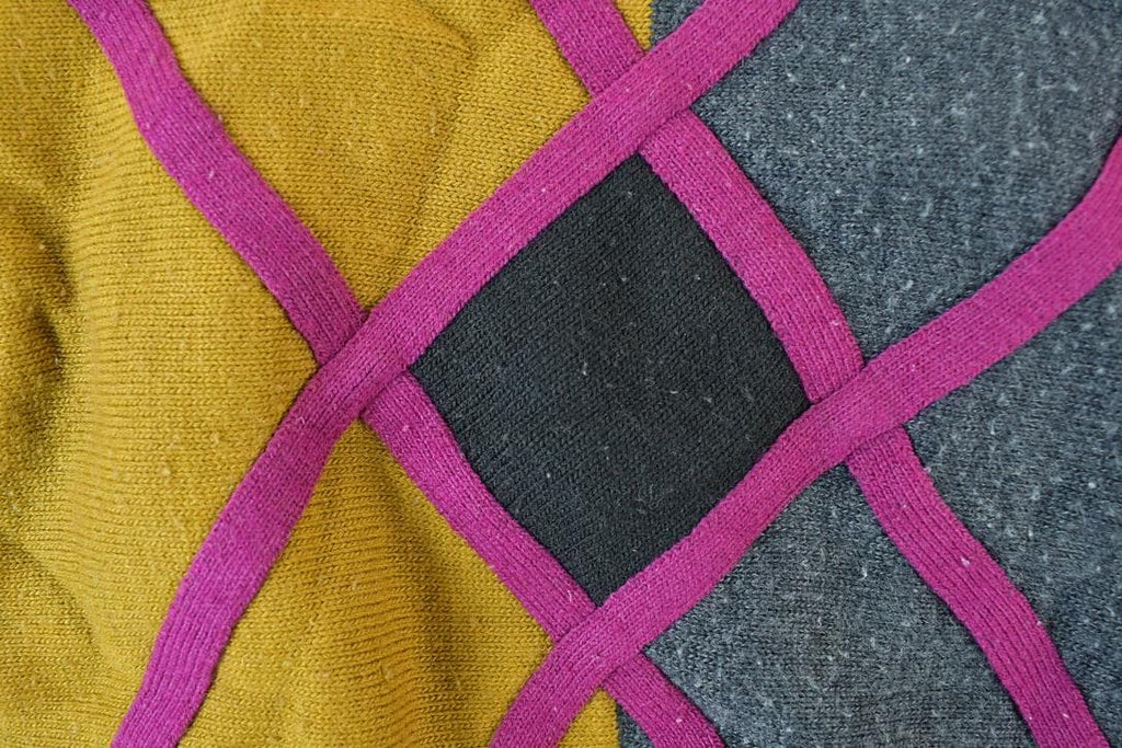 Vintage 1980s Colucci Knit Abstract Pattern Crewneck Sweater
