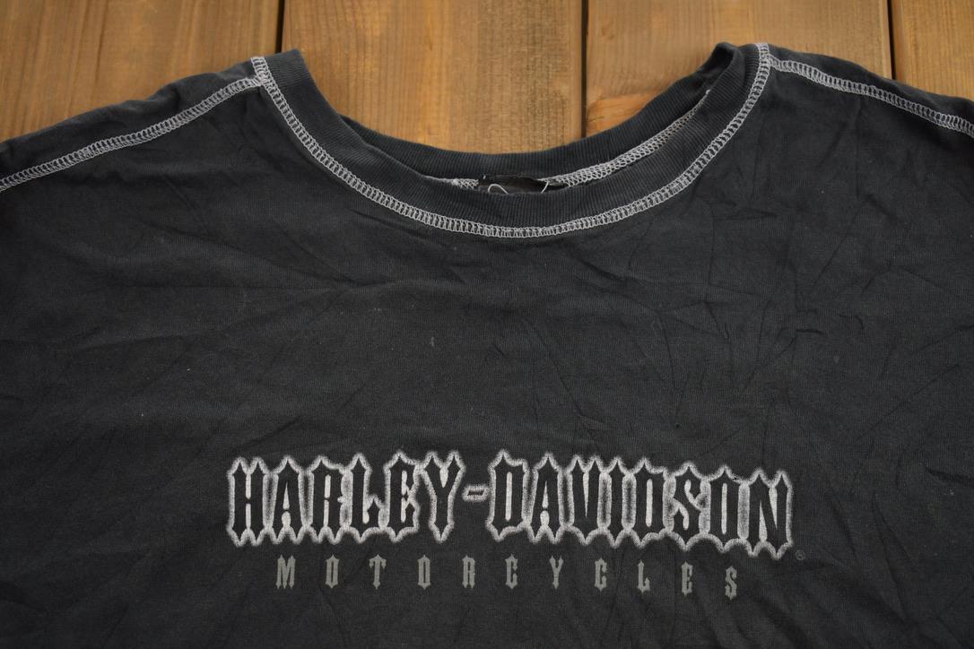 Vintage 1990s Harley Davidson Graphic Long Sleeve T-Shirt