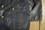 Vintage 1980s Leather Blazer Jacket Adult M-L