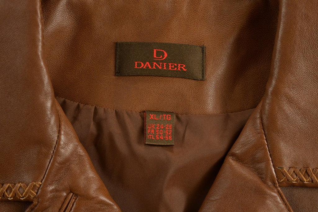 Vintage 1990s Danier Brown Leather Jacket