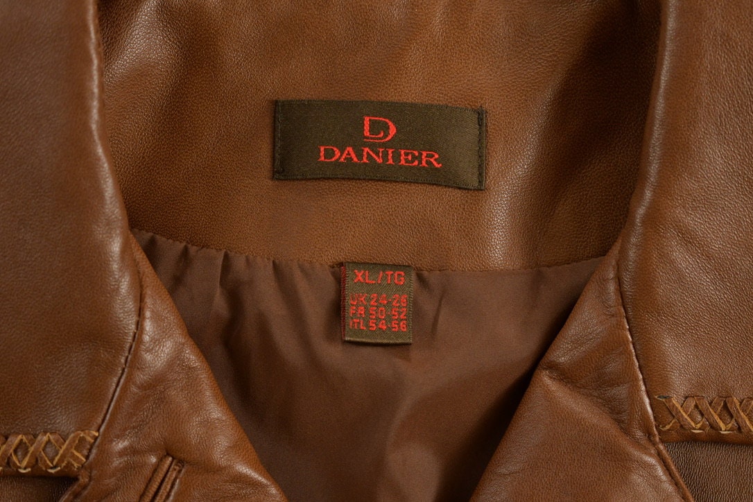 Vintage 1990s Danier Brown Leather Jacket