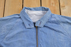 Vintage 1960s Blank Windbreaker Jacket  Harrington  True Vintage  Made In USA  1950s Jacket  60s Jacket
