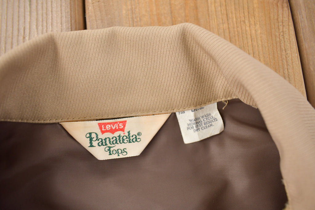 Vintage 1970s Levi's Panatela Tops Western Style Pearl Snap Button Up Shirt Made in USA Size L