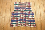 Vintage 1990s Diana Macro Knitted Sweater Vest  Vintage 90s Vest  Pattern Sweater  Knit Vest  Abstract Pattern  Embroidered